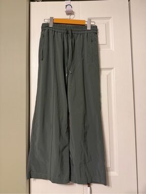 TNA Wide-Leg Drawstring Pants - Olive Green